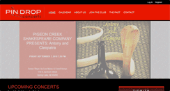 Desktop Screenshot of pindropconcerts.com